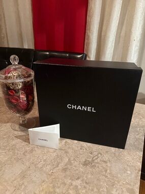 CHANEL Black Box with White Logo